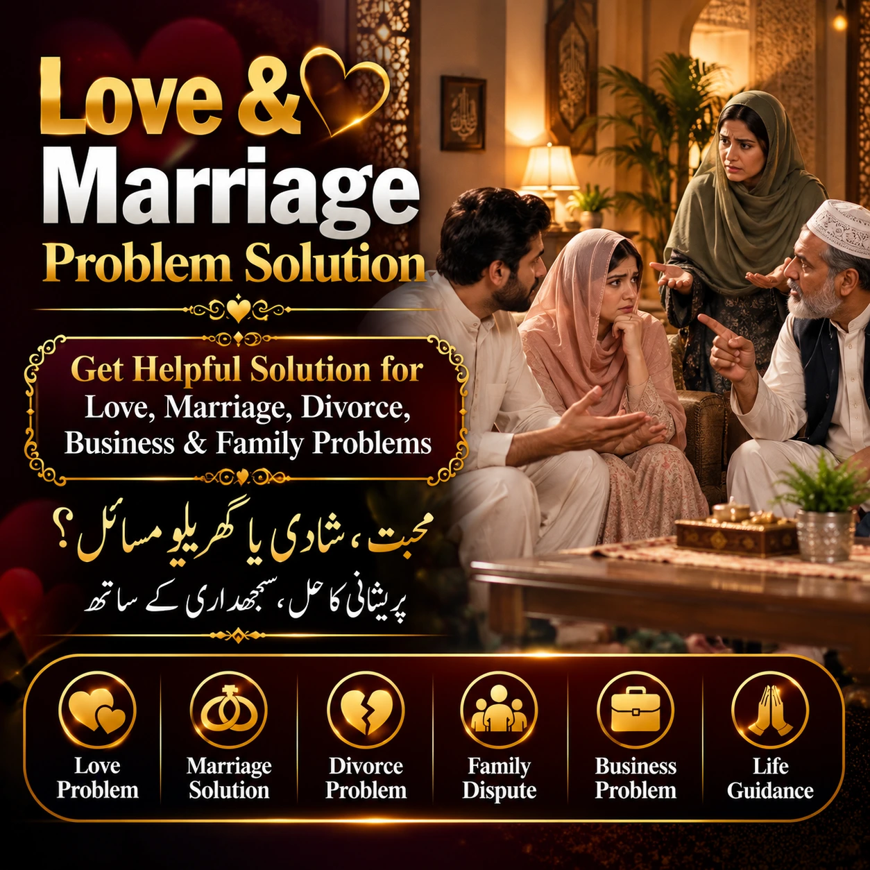 Family disputes and domestic harmony spiritual consultation